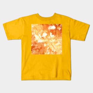 Swirls of Orange and White Kids T-Shirt